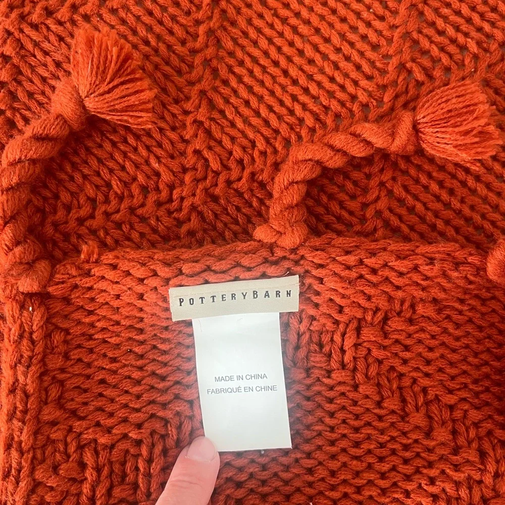 Pottery Barn Terracotta Knit Throw